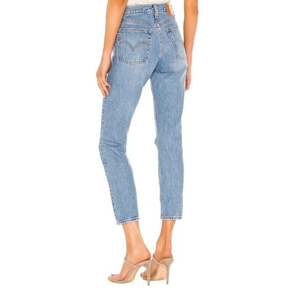 Levi's Wedgie Premium Denim Busted Knees Button Fly 100% Cotton Jeans Size 28 - Picture 4 of 11